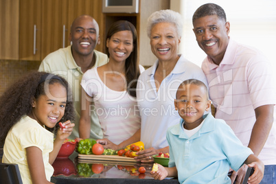 Family Preparing meal,mealtime Together