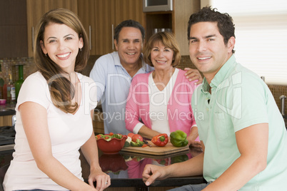 Family Preparing meal,mealtime Together