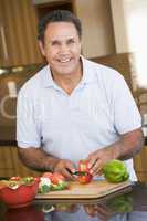 Man Chopping Vegetables