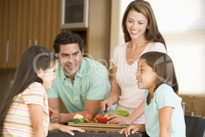 Family Preparing meal,mealtime Together