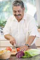 Man Chopping Vegetables