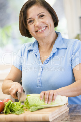 Woman Chopping Vegetables