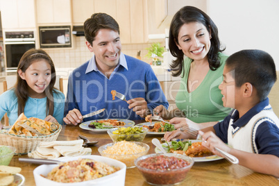 Family Enjoying meal,mealtime Together