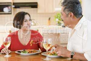 Elderly Couple Enjoying meal,mealtime Together