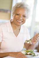 Woman Enjoying Salad