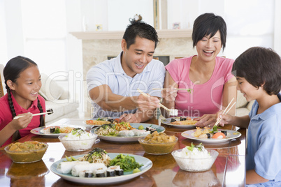 Family Enjoying meal,mealtime Together