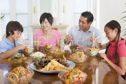 Family Enjoying meal,mealtime Together