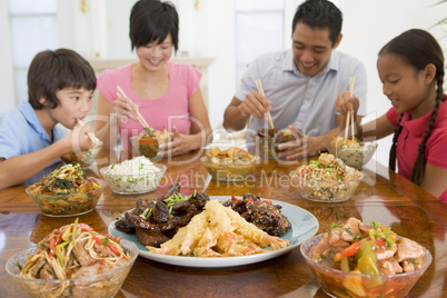 Family Enjoying meal,mealtime Together