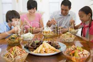 Family Enjoying meal,mealtime Together