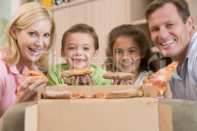 Family Eating Pizza Together