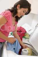 Woman Doing Laundry