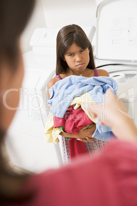 Young Girl Doing Laundry
