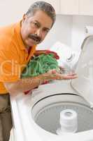 Man Doing Laundry