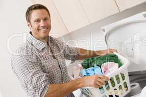 Man Doing Laundry