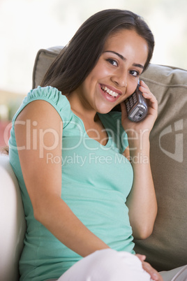 Teenage Girl Chatting On Telephone