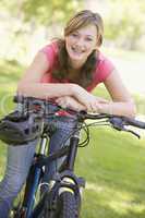 Teenage Girl On Bicycle