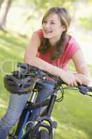 Teenage Girl On Bicycle