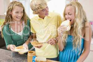 Teenagers Making Sandwiches