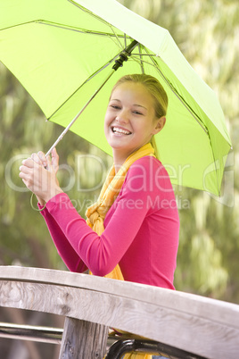 Portrait Of Teenage Girl Outdoors