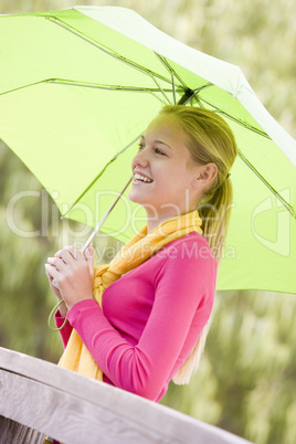 Portrait Of Teenage Girl Outdoors