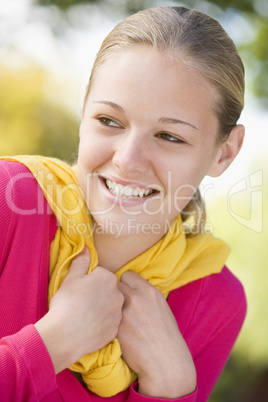 Portrait Of Teenage Girl Outdoors