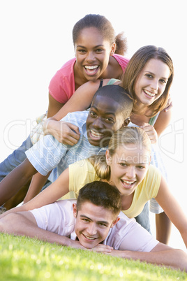Group Of Teenagers Having Fun Outdoors