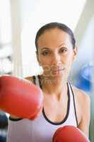 Woman Boxing At Gym