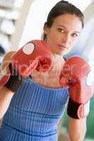 Woman Boxing At Gym