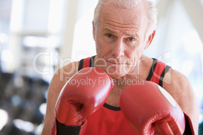 Man Boxing At Gym