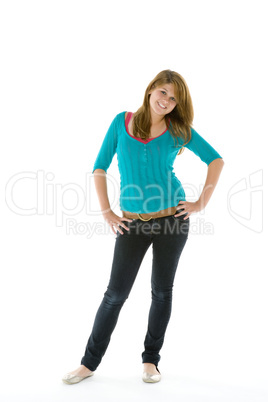 Full Length Portrait Of Teenage Girl