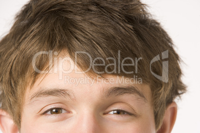 Close Up Teenage Boy's Eyes