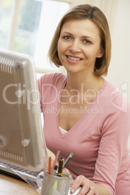 Woman Using Computer