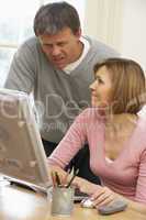 Couple Using Computer