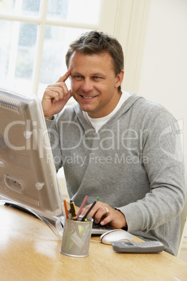 Man Using Computer