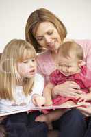 Mother And Daughters Reading Book