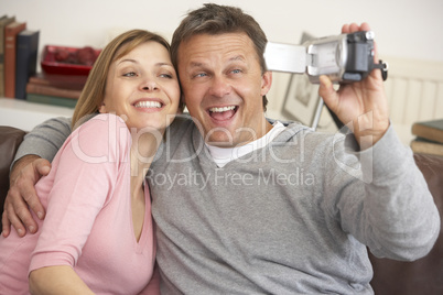 Couple With Video Camera