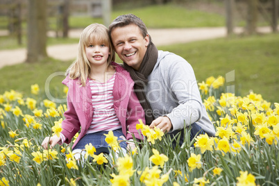 Father And Daughter In DaffodilsFather And Daughter In Daffodils