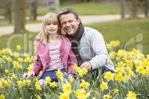 Father And Daughter In DaffodilsFather And Daughter In Daffodils