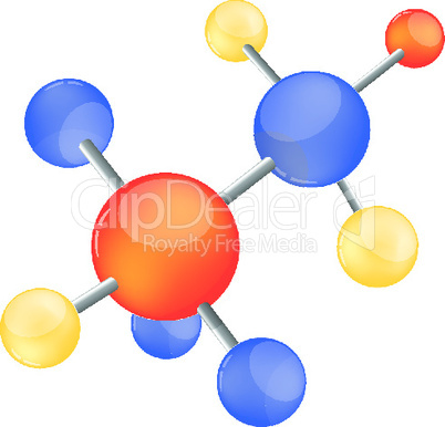 colorful vector molecule