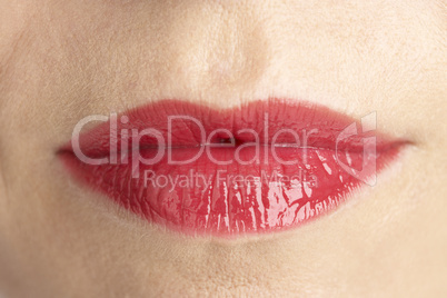 Schöne volle rote Lippen