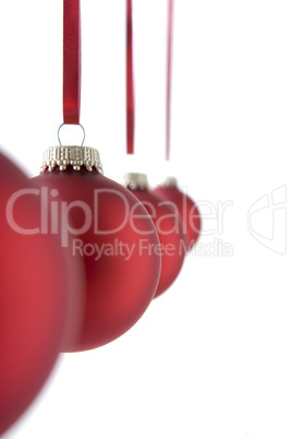 Line Of Red Christmas Decorations