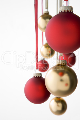 Group Of Hanging Christmas Decorations