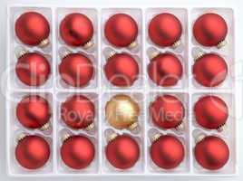 Red and gold christmas decorations