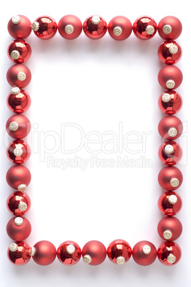 Border Made From Red Baubles Border Made From Red Baubles