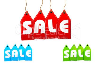 set of sale tags