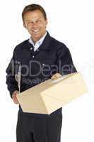 Courier Handing Over A Parcel