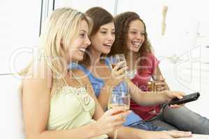 Female Friends Watching Television Together