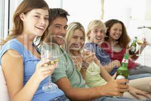 Friends Enjoying A Drink Together