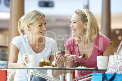 Female Friends Having Lunch Together At The Mall