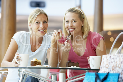 Female Friends Having Lunch Together At The Mall